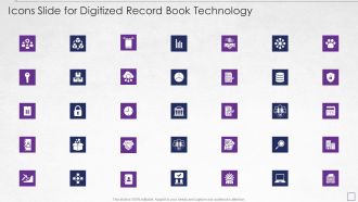 Icons Slide For Digitized Record Book Technology Sample PDF