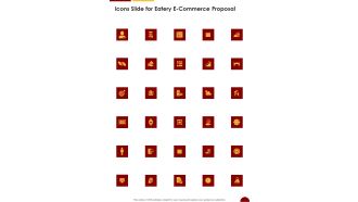 Icons Slide For Eatery E Commerce Proposal One Pager Sample Example Document