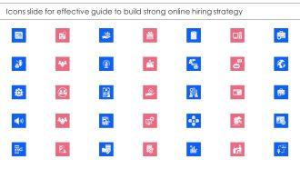 Icons Slide For Effective Guide To Build Strong Online Hiring Strategy Structure PDF