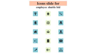 Icons Slide For Employee Shuttle Bid One Pager Sample Example Document