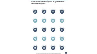 Icons Slide For Employees Augmentation Services Proposal One Pager Sample Example Document