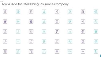 Icons Slide For Establishing Insurance Company Ppt PowerPoint Presentation Gallery Background Designs PDF