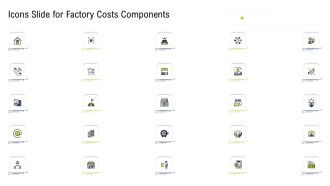 Icons Slide For Factory Costs Components Inspiration PDF