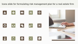 Icons Slide For Formulating Risk Management Plan For A Real Estate Firm Ideas PDF