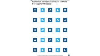 Icons Slide For Freelance Project Software Development Proposal One Pager Sample Example Document