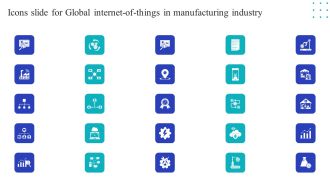 Icons Slide For Global Internet Of Things In Manufacturing Industry Themes PDF