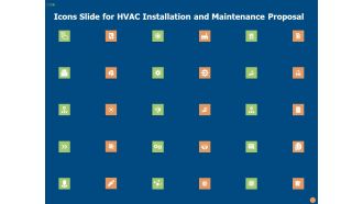 Icons Slide For HVAC Installation And Maintenance Proposal Ppt PowerPoint Presentation Summary Shapes PDF