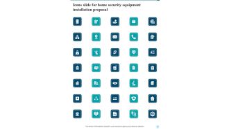 Icons Slide For Home Security Equipment Installation Proposal One Pager Sample Example Document