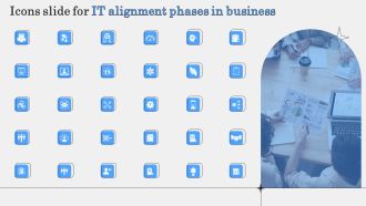 Icons Slide For IT Alignment Phases In Business Download PDF