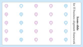 Icons Slide For IT Business Alignment Framework Designs PDF