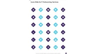 Icons Slide For IT Outsourcing Services One Pager Sample Example Document