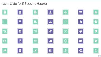 Icons Slide For IT Security Hacker Inspiration PDF