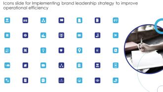 Icons Slide For Implementing Brand Leadership Strategy To Improve Operational Efficiency Brochure PDF