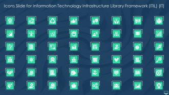 Icons Slide For Information Technology Infrastructure Library Framework ITIL IT Ideas PDF