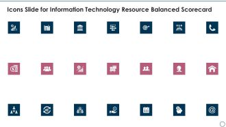 Icons Slide For Information Technology Resource Balanced Scorecard Sample PDF