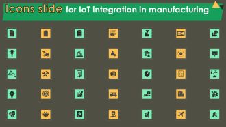 Icons Slide For Iot Integration In Manufacturing Information PDF