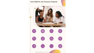 Icons Slide For Job Vacancy Proposal One Pager Sample Example Document