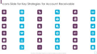Icons Slide For Key Strategies For Account Receivable Icons PDF