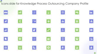 Icons Slide For Knowledge Process Outsourcing Company Profile Sample PDF