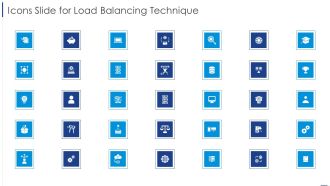 Icons Slide For Load Balancing Technique Background PDF