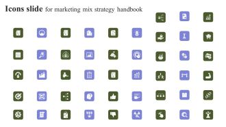 Icons Slide For Marketing Mix Strategy Handbook Diagrams PDF