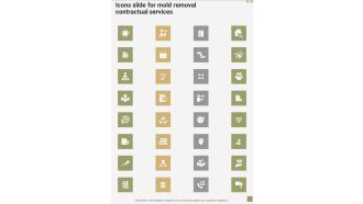 Icons Slide For Mold Removal Contractual Services One Pager Sample Example Document