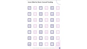 Icons Slide For Music Concert Funding One Pager Sample Example Document