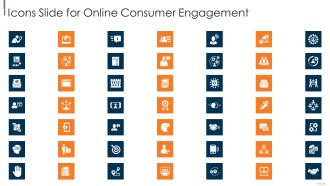 Icons Slide For Online Consumer Engagement Portrait PDF