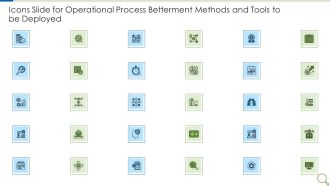 Icons Slide For Operational Process Betterment Methods And Tools To Be Deployed Themes PDF