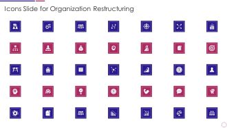 Icons Slide For Organization Restructuring Ppt PowerPoint Presentation File Smartart PDF