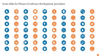 Icons Slide For Phases Of Software Development Procedure Introduction PDF