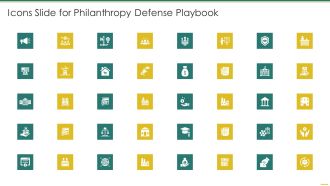 Icons Slide For Philanthropy Defense Playbook Structure PDF