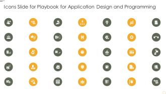 Icons Slide For Playbook For Application Design And Programming Sample PDF