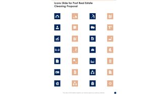 Icons Slide For Post Real Estate Cleaning Proposal One Pager Sample Example Document