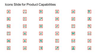 Icons Slide For Product Capabilities Ppt Show Icons PDF