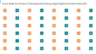 Icons Slide For Product Development Using Agile Digital Transformation IT Topics PDF