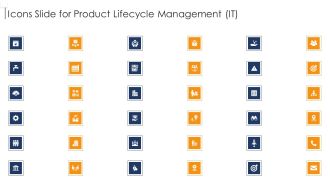 Icons Slide For Product Lifecycle Management IT Background PDF