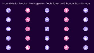 Icons Slide For Product Management Techniques To Enhance Brand Image Demonstration PDF
