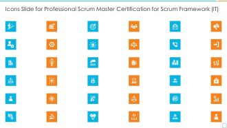 Icons Slide For Professional Scrum Master Certification For Scrum Framework IT Demonstration PDF