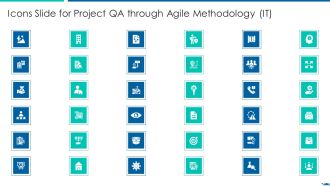 Icons Slide For Project QA Through Agile Methodology IT Sample PDF