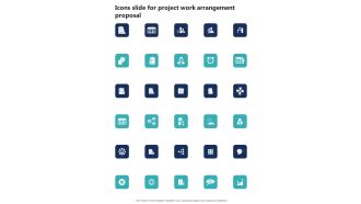 Icons Slide For Project Work Arrangement Proposal One Pager Sample Example Document