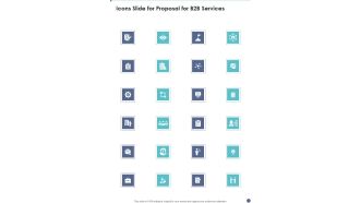 Icons Slide For Proposal For B2B Services One Pager Sample Example Document