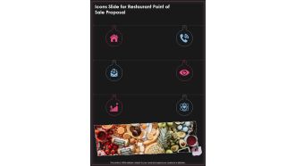 Icons Slide For Restaurant Point Of Sale Proposal One Pager Sample Example Document