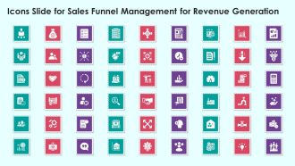 Icons Slide For Sales Funnel Management For Revenue Generation Introduction PDF