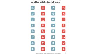 Icons Slide For Sales Growth Proposal One Pager Sample Example Document