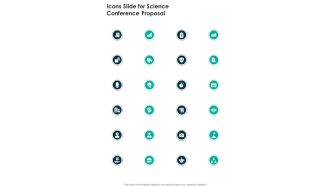 Icons Slide For Science Conference Proposal One Pager Sample Example Document