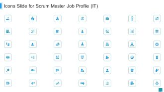 Icons Slide For Scrum Master Job Profile IT Professional PDF