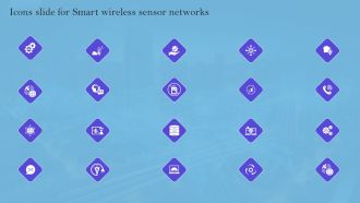 Icons Slide For Smart Wireless Sensor Networks Mockup PDF