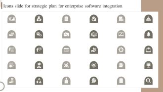 Icons Slide For Strategic Plan For Enterprise Software Integration Microsoft PDF