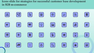 Icons Slide For Strategies For Successful Customer Base Development In B2b M Commerce Download PDF